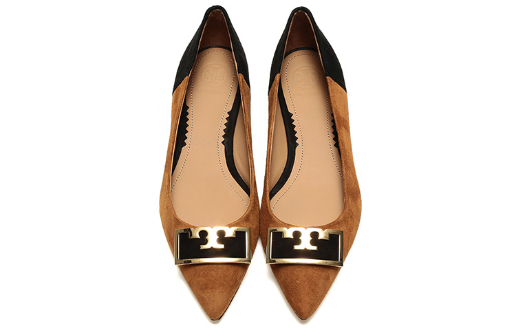 (W) TORY BURCH Flat 'Elegant Black and Brown Suede' 圖 4