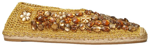 Order (Women) TORY BURCH Flat Espadrilles 'Brown Crystal' 85772-722