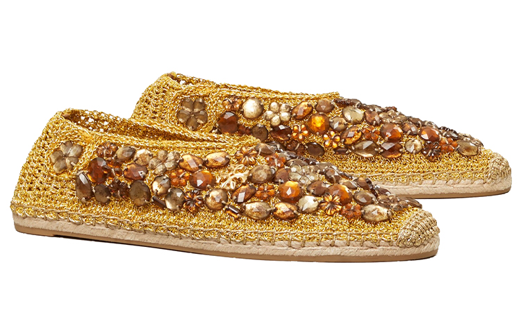 Lookbook (Women) TORY BURCH Flat Espadrilles 'Brown Crystal' 85772-722