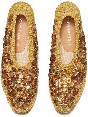 (W) TORY BURCH Flat Espadrilles 'Coklat Kristal' 85772-722 Shop (W) TORY BURCH Flat Espadrilles 'Coklat Kristal' 85772-722