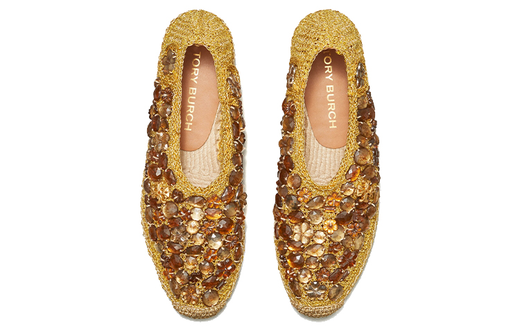 Shop (Women) TORY BURCH Flat Espadrilles 'Brown Crystal' 85772-722