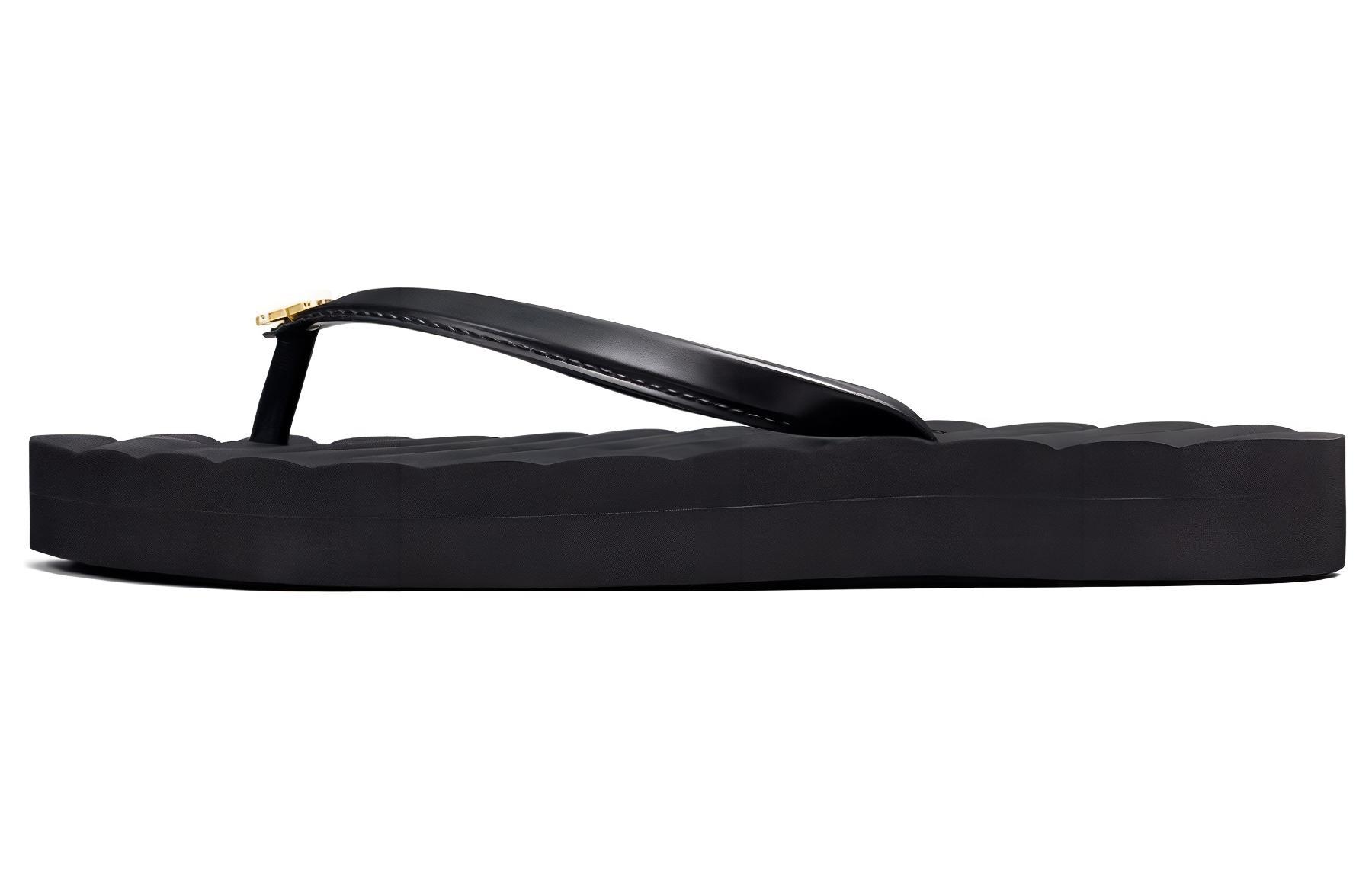(Women) TORY BURCH Kira Flip Flops 'Black' 144262-890