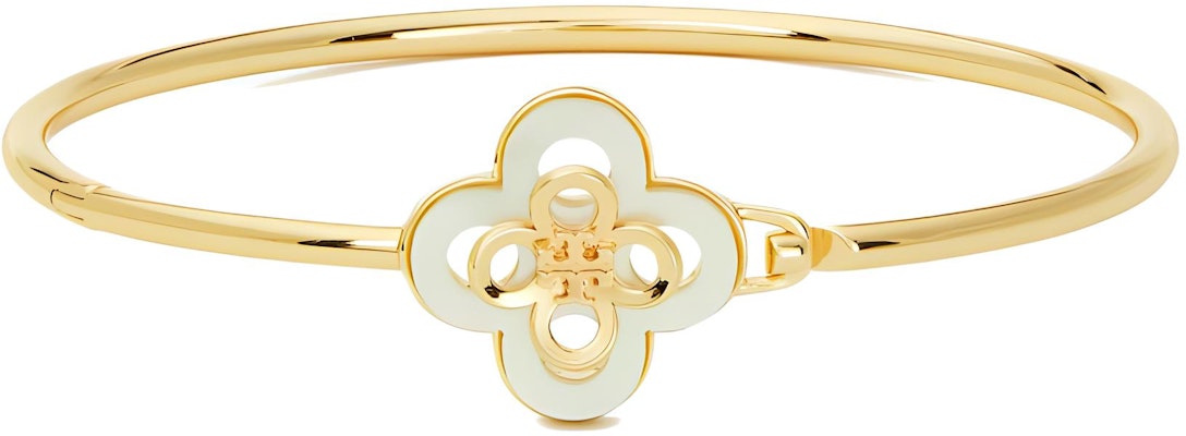 (Women) Tory Burch Floral Design Brass Mother-of-Pearl Bracelet Women’s Gold. 154278-700 Buy (Women) Tory Burch Floral Design Brass Mother-of-Pearl Bracelet Women’s Gold. 154278-700