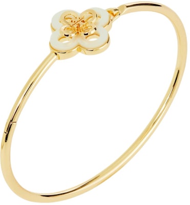 (Women) Tory Burch Floral Design Brass Mother-of-Pearl Bracelet Women’s Gold. 154278-700 Lookbook (Women) Tory Burch Floral Design Brass Mother-of-Pearl Bracelet Women’s Gold. 154278-700