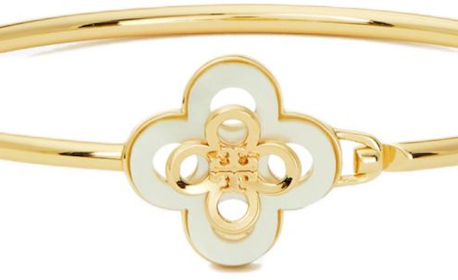 (Women) Tory Burch Floral Design Brass Mother-of-Pearl Bracelet Women’s Gold. 154278-700 Shop (Women) Tory Burch Floral Design Brass Mother-of-Pearl Bracelet Women’s Gold. 154278-700