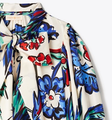 (Women) Tory Burch Floral Print Long Sleeve Shirt Women Multicolor. 74823-816 Sizing (Women) Tory Burch Floral Print Long Sleeve Shirt Women Multicolor. 74823-816