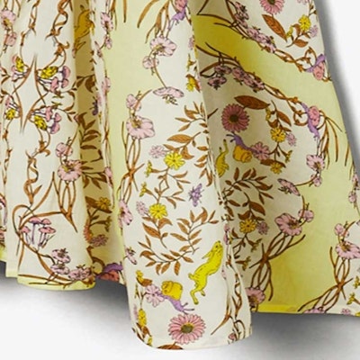 (W) TORY BURCH 花卉印花流蘇抽繩連衣長裙 女裝 - 黃綠色 151799-307 Lookbook (W) TORY BURCH 花卉印花流蘇抽繩連衣長裙 女裝 - 黃綠色 151799-307