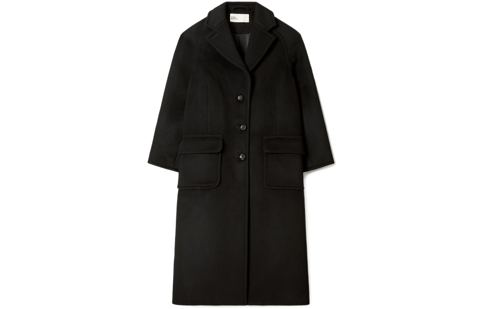 Order (Women) Tory Burch FW22  Black Solid Single-Breasted Coat. 144109-001
