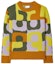 Order (W) TORY BURCH FW22 Lemon Yellow Sweater Rajut Geometris Lengan Panjang. 139778-713