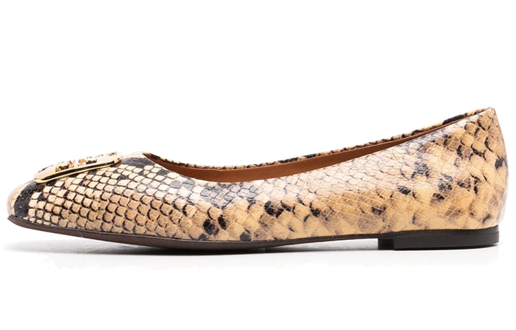 (W) TORY BURCH Georgia 'Light Brown Ballet Flats'