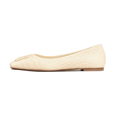(W) TORY BURCH Georgia Ballet Flat 'Cream White'