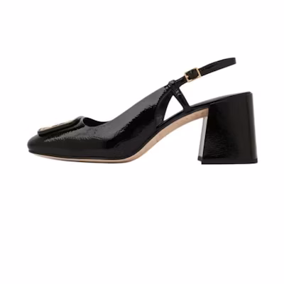 (W) TORY BURCH Georgia Bombe High Heels 'Black Patent'