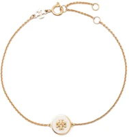 (Women) TORY BURCH Gold Enamel Logo Charm Bracelet for Women 90284-700 (Women) TORY BURCH Gold Enamel Logo Charm Bracelet for Women 90284-700