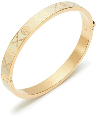 (Women) TORY BURCH Gold Enamel Stainless Steel Logo Bangle for Women in Gold. 150568-701 Lookbook (Women) TORY BURCH Gold Enamel Stainless Steel Logo Bangle for Women in Gold. 150568-701