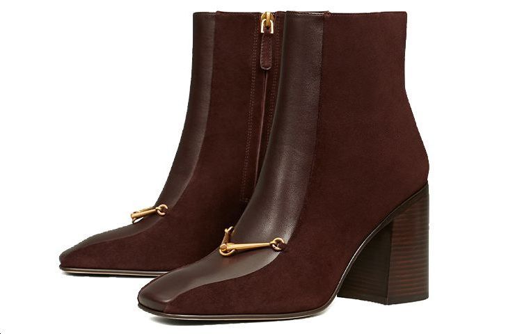 (W) TORY BURCH Heeled Ankle Boots 'Burgundy' 圖 3