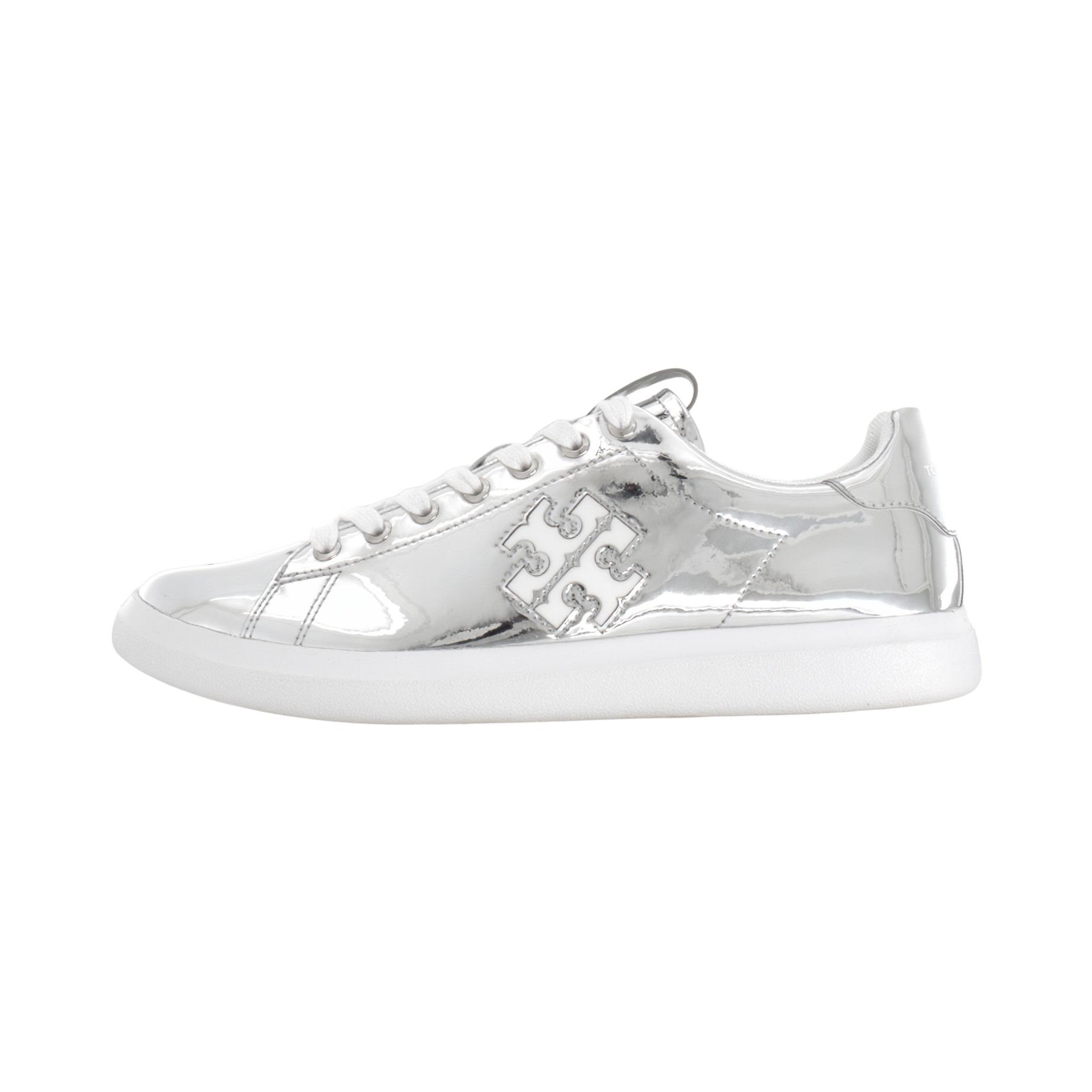 (Women) TORY BURCH Howell Court Silver Low-Top Lace-Up Sneakers Women 154497-020