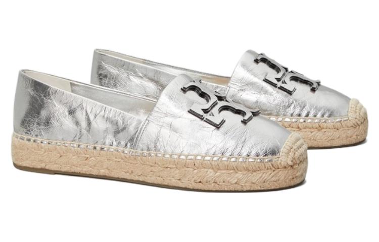 Order (W) TORY BURCH Ines Espadrille ''Argent Bout Rond'' 151615-040