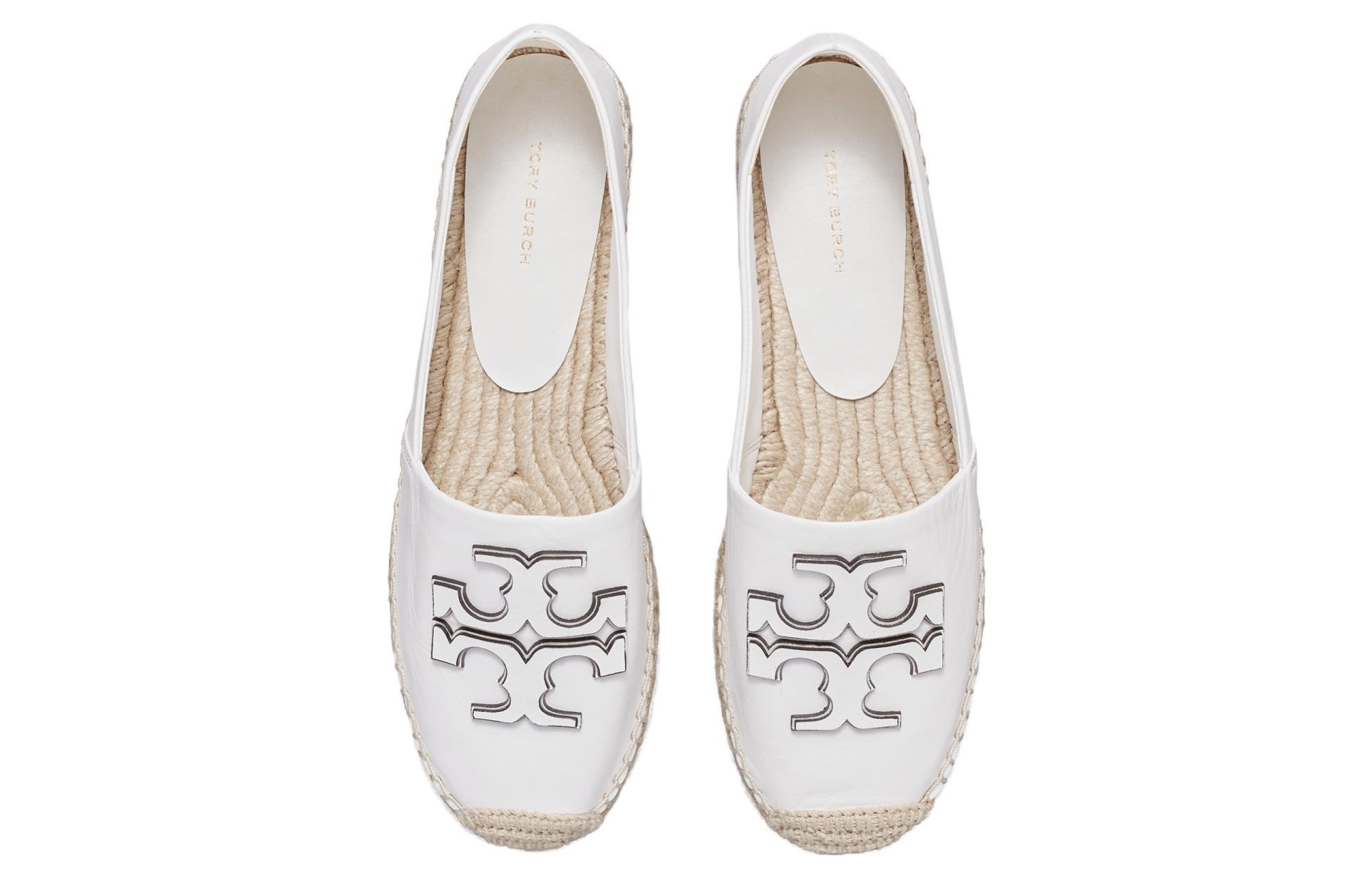 (W) TORY BURCH Ines Espadrille 'White Leather' 圖 4