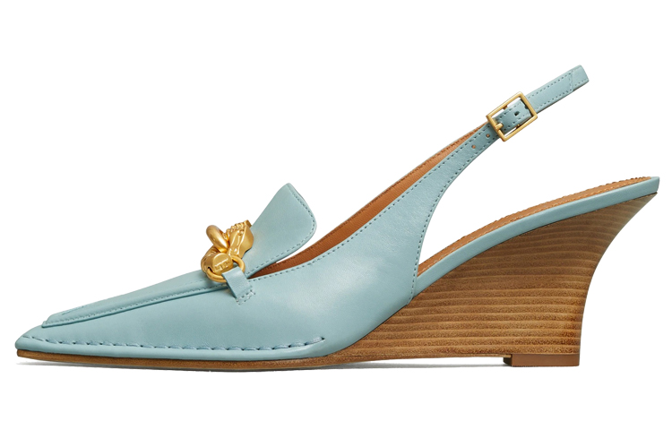 Buy TORY BURCH 湯麗柏琦 Jessa 尖頭露跟時尚高跟鞋 女款 藍色
