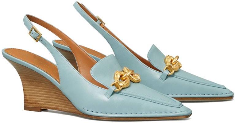 TORY BURCH 湯麗柏琦 Jessa 尖頭露跟時尚高跟鞋 女款 藍色 Lookbook TORY BURCH 湯麗柏琦 Jessa 尖頭露跟時尚高跟鞋 女款 藍色