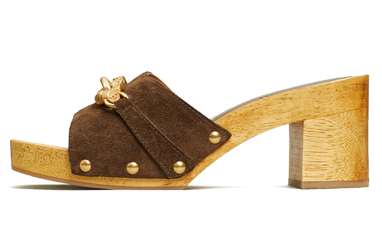 (Women) TORY BURCH Jessa High Heel Loafers 'Coffee' 82810-210