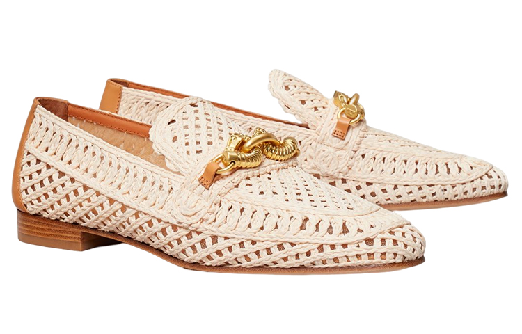 (W) TORY BURCH Jessa Loafer 'Beige Woven Raffia' 圖 3