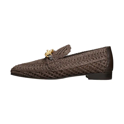 (W) TORY BURCH Jessa Loafer 'Brown Woven Raffia'