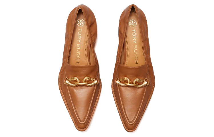 (W) TORY BURCH Jessa Pointy-Toe Loafer 'Brown' 圖 4
