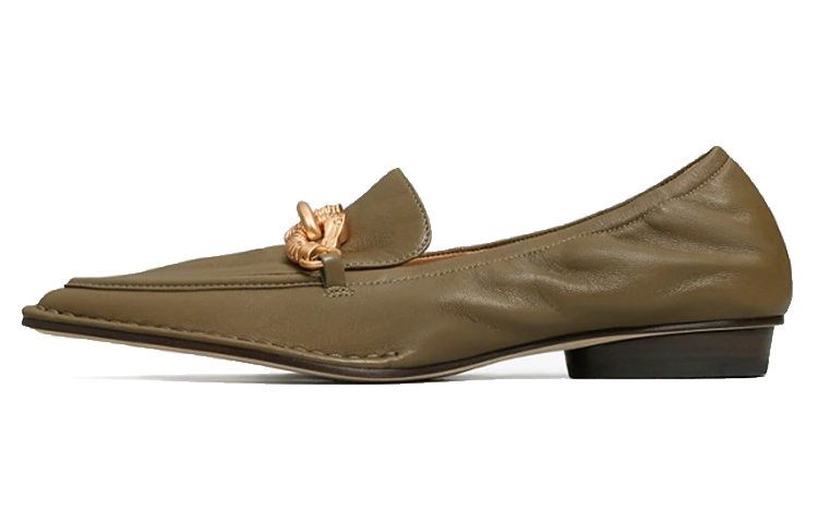 (W) TORY BURCH Jessa Pointy-Toe Loafer 'Olive Green'