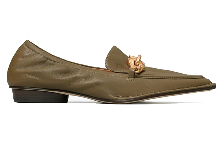 (W) TORY BURCH Jessa Pointy-Toe Loafer 'Olive Green' 圖 2