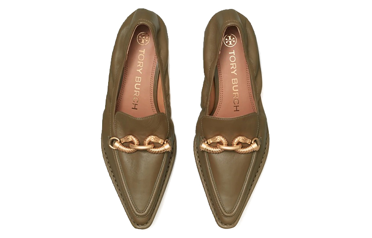 (W) TORY BURCH Jessa Pointy-Toe Loafer 'Olive Green' 圖 4