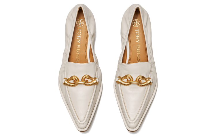 (W) TORY BURCH Jessa Pointy-Toe Loafer 'White' 圖 4