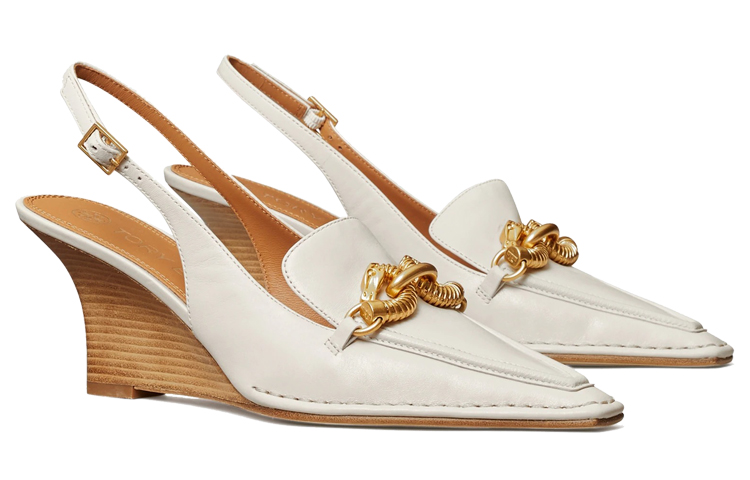 Lookbook (W) TORY BURCH Jessa Slingback Tacones 'Blancos' 80973-100