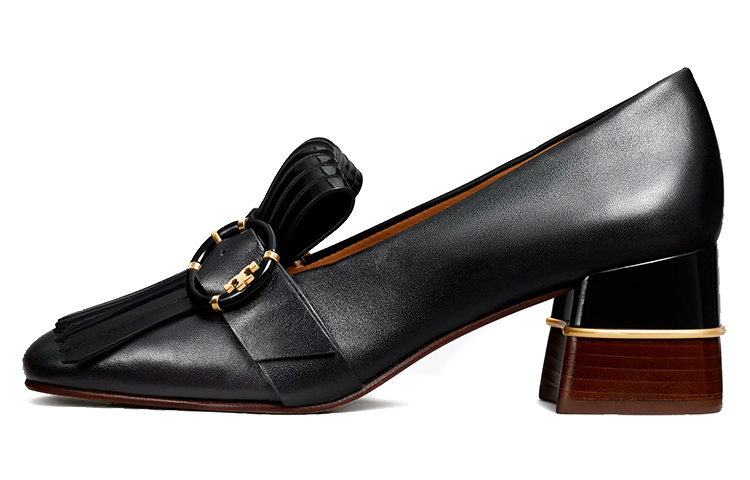 (Women) TORY BURCH Kiltie Loafer Heels 'Black' 86717-004