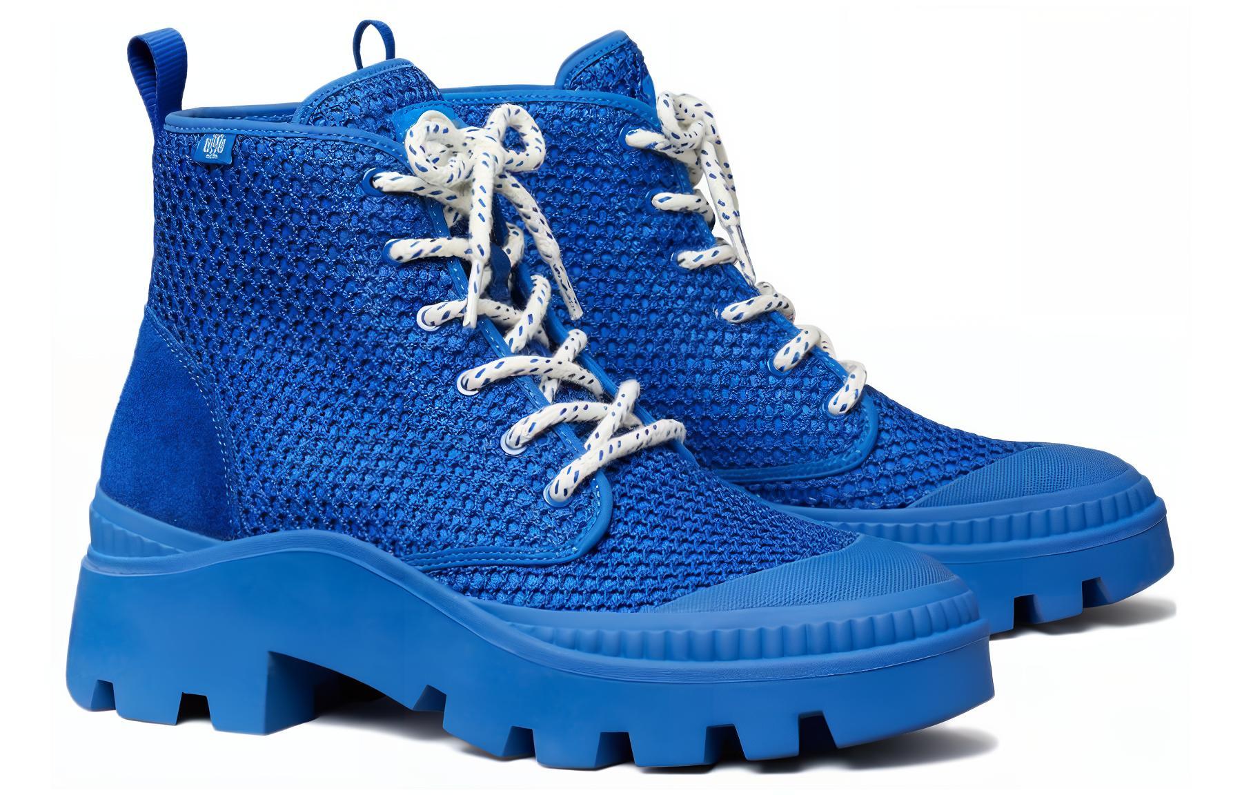 (W) TORY BURCH Lace-Up Fashion Ankle Boot 'Blue' 圖 3