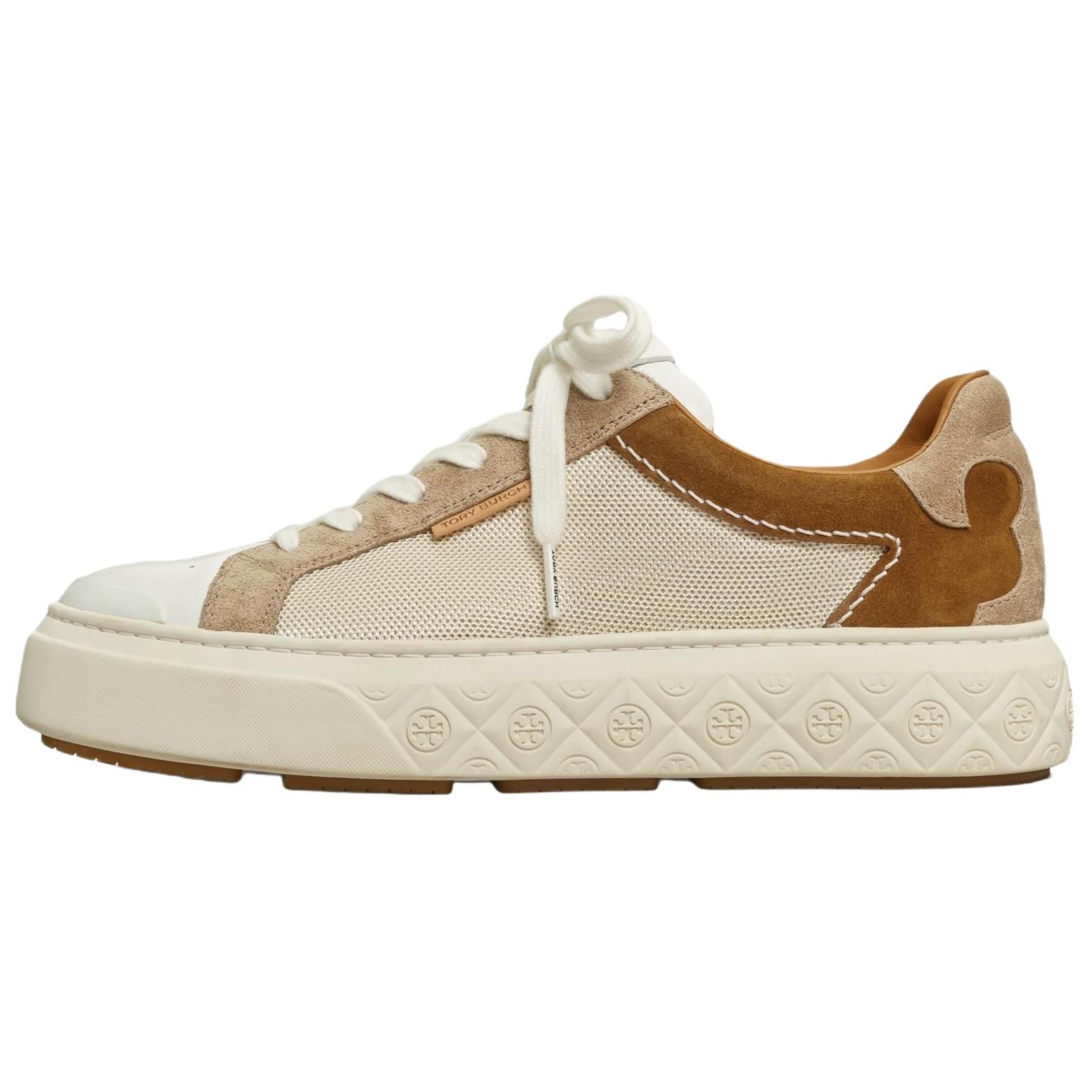 (Women) TORY BURCH Ladybug Low-Top Fashion Sneakers Women’s Beige Brown 141754-100