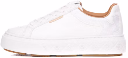 (Women) TORY BURCH Ladybug White Leather Low-Top Casual Sneakers 143067-100 (Women) TORY BURCH Ladybug White Leather Low-Top Casual Sneakers 143067-100