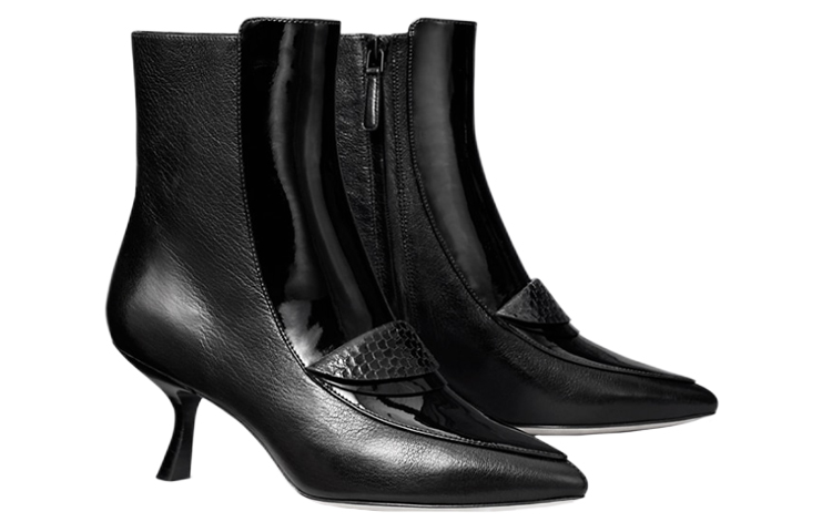 (W) TORY BURCH Leather Ankle Boot 'Black Fashion Zip' 圖 3