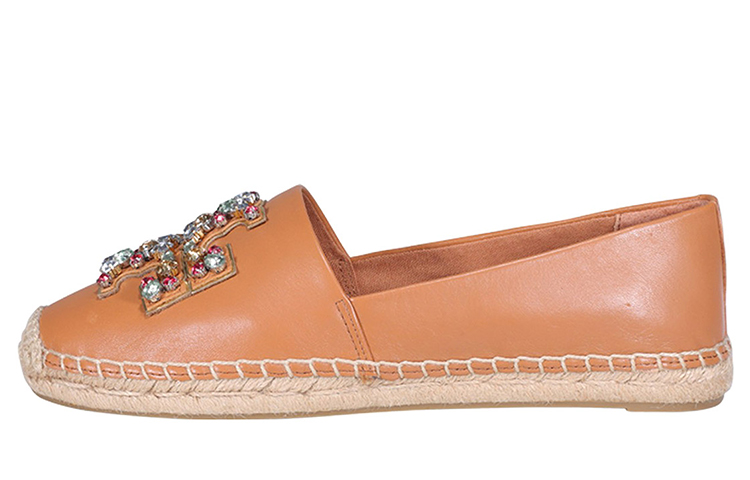 (W) TORY BURCH Leather Ballet Flat 'Orange'