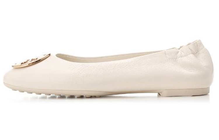 (Women) TORY BURCH Leather Ballet Flat 'White Fashion' 147379-104