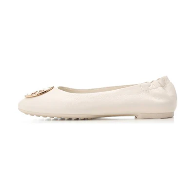 (W) TORY BURCH Leather Ballet Flat 'White Fashion'