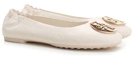 TORY BURCH 皮革 套入 旋流 芭蕾舞 平底鞋 女款 白色 Lookbook TORY BURCH 皮革 套入 旋流 芭蕾舞 平底鞋 女款 白色