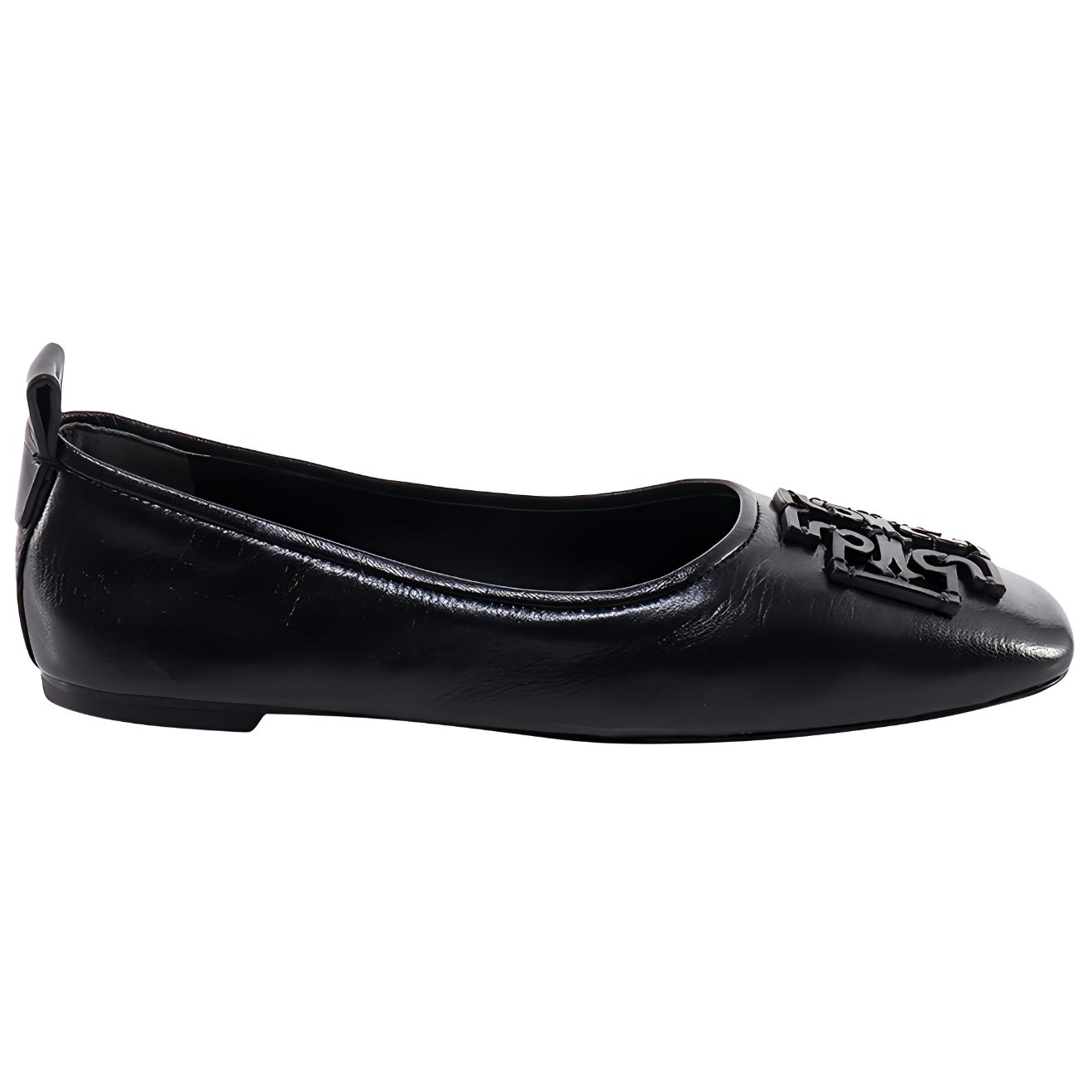 (W) TORY BURCH Leather Ballet Flats 'Black' 圖 2