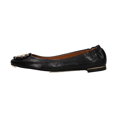 (W) TORY BURCH Leather Ballet Flats 'Black'