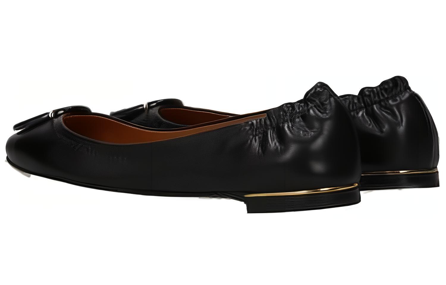 (W) TORY BURCH Leather Ballet Flats 'Black' 圖 3
