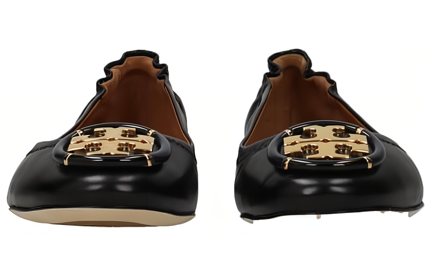 (W) TORY BURCH Leather Ballet Flats 'Black' 圖 4