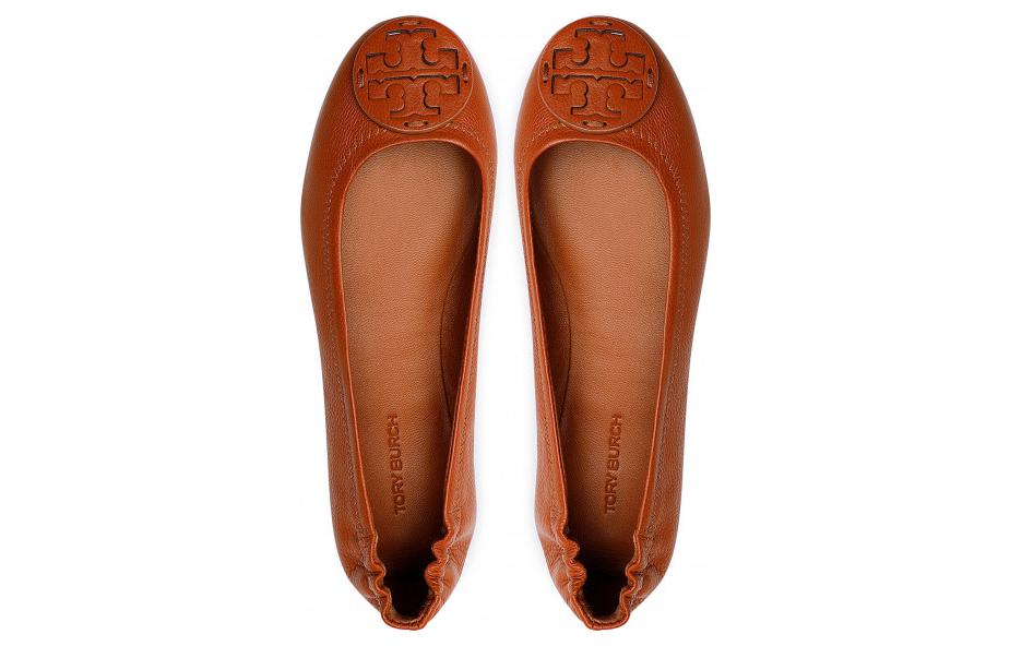 (W) TORY BURCH Leather Ballet Flats 'Brown' 圖 4