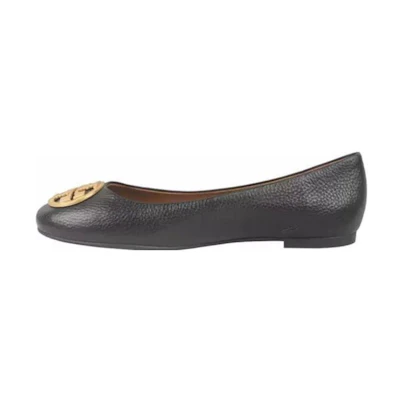 (W) TORY BURCH Leather Ballet Flats 'Classic Black'