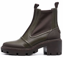 (Women) TORY BURCH Leather Block Heel Ankle Boot 'Brown' 83900-300 (Women) TORY BURCH Leather Block Heel Ankle Boot 'Brown' 83900-300