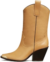 (Women) TORY BURCH Leather Boots 'Brown Fashion Block Heel' 145385-200 (Women) TORY BURCH Leather Boots 'Brown Fashion Block Heel' 145385-200